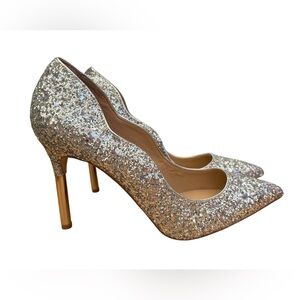 New Badgley Mischka women's stiletto shoes Sz 8 Jewel Collection party, wedding